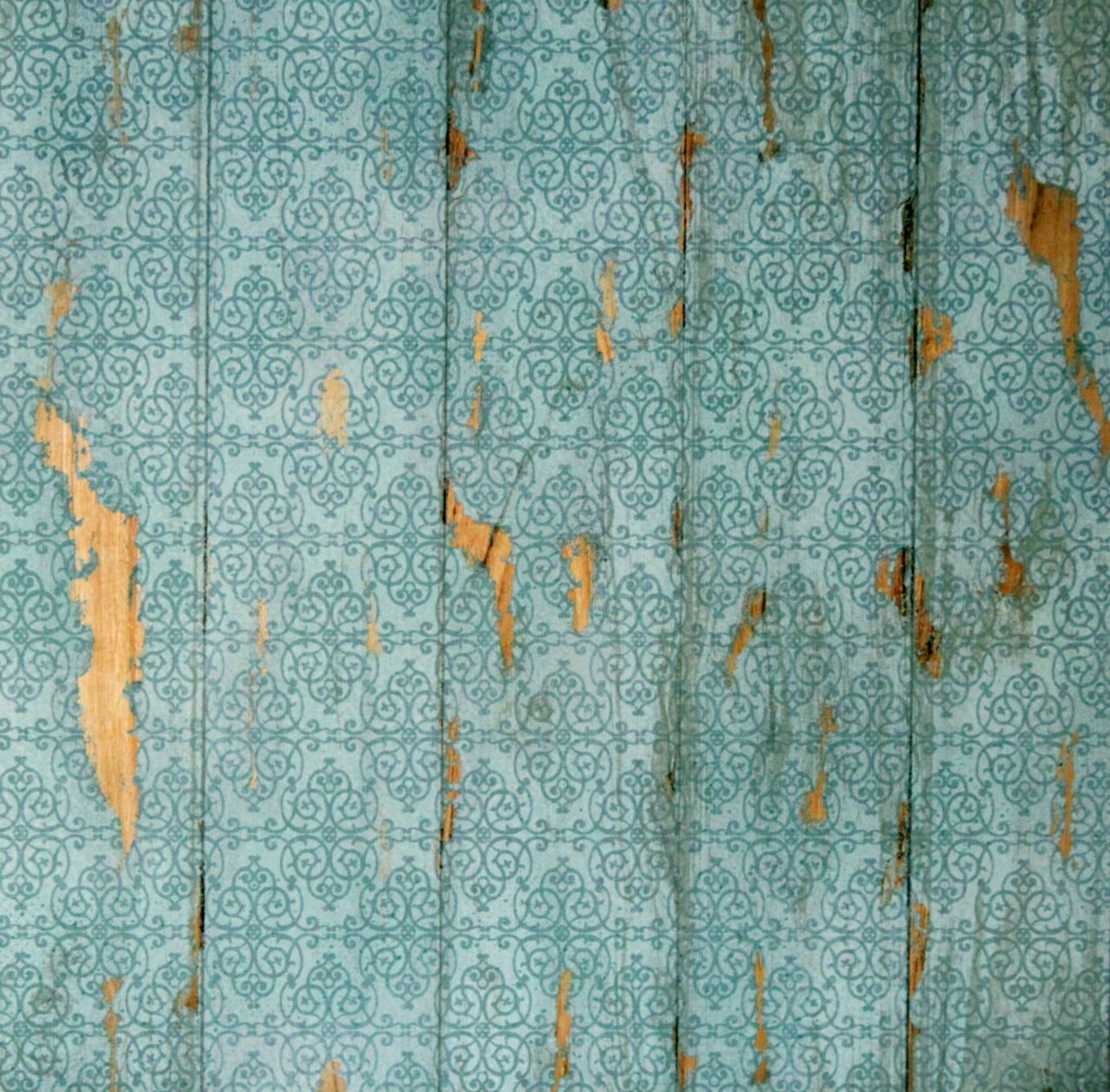 The Paper Studio 12 X 12 Boho Vibes Tattered Teal Ornate Textured Scrapbook Paper